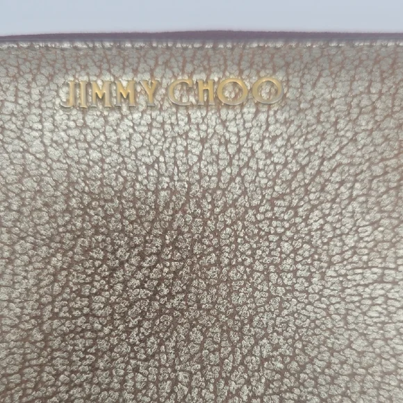 Jimmy Choo Metallic Gold & Burgundy Animal Print Long Wallet (VERY GOOD)COA❤️✨️